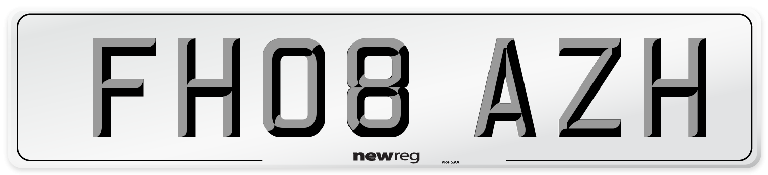FH08 AZH Number Plate from New Reg